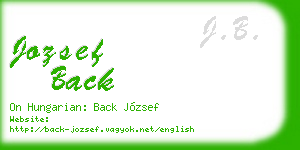 jozsef back business card
